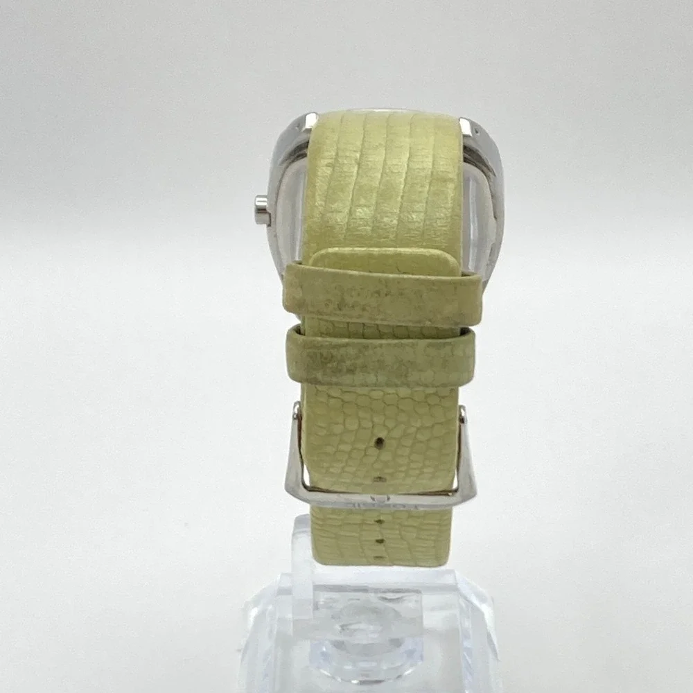 Fossil F2 Women's Watch 32mm Silver Tone Green MOP Crystals Day Date New Battery
